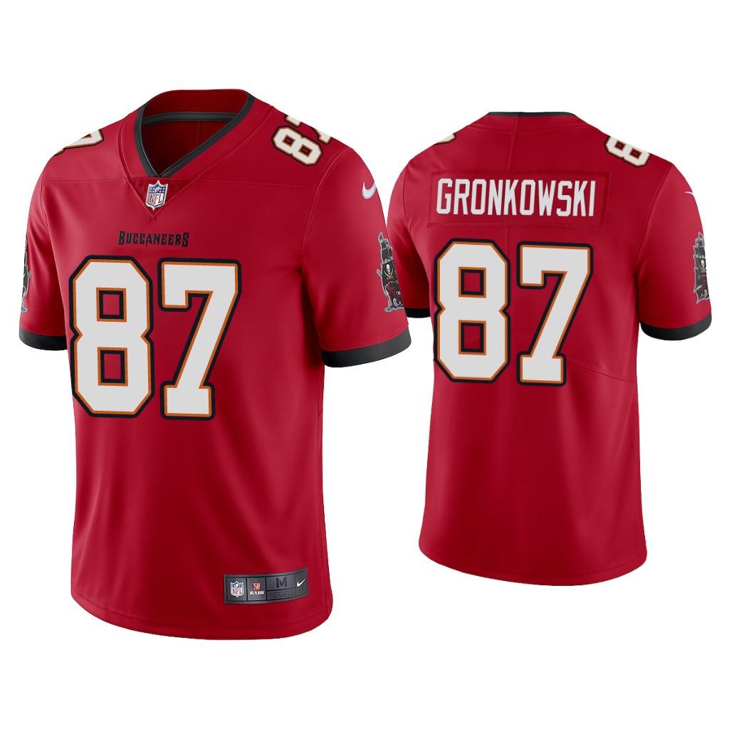 Men Tampa Bay Buccaneers #87 Rob Gronkowski Vapor Limited Red NFL Jerseys->nfl hats->Sports Caps